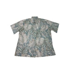 Tori Richard Honolulu Mens Large Shirt Tropical Palm Leaf Hawaiian‎ Made in Us